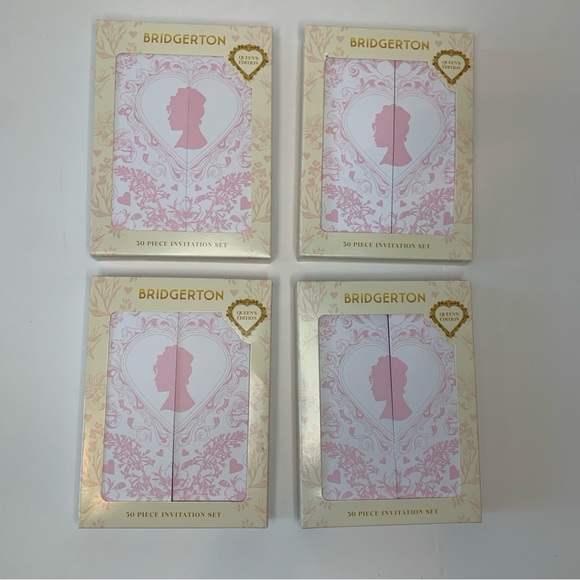 Netflix Other - Bridgerton Invitation Sets, 4 boxes of 6 invitations/envelopes/wax seals/ribbons
